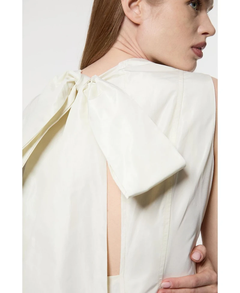 Karen Millen Taffeta Rosette Woven Mini Dress