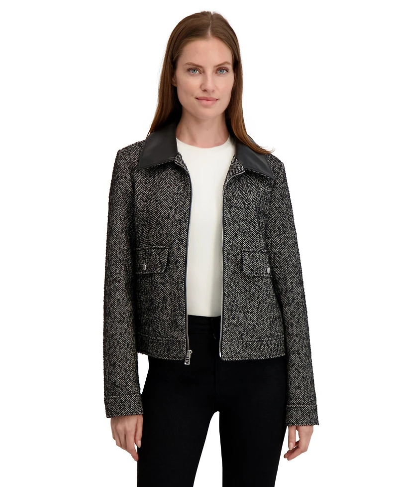 Laundry By Shelli Sega Tweed-Textured Jacket