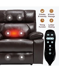Boyel Living Massage Dual Motor Infinite Position Recliners Electric Lift Chair with Cup Holders and Power-Remote