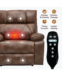 Boyel Living Massage Dual Motor Infinite Position Recliners Electric Lift Chair with Cup Holders and Power-Remote