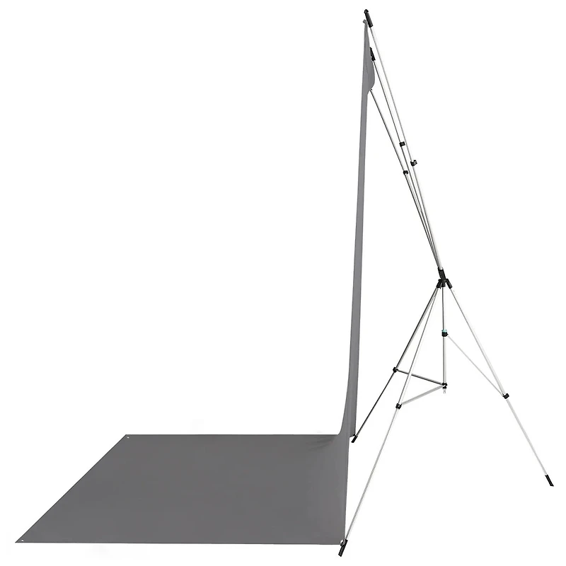 Westcott 5x12' X-Drop Wrinkle-Resistant Backdrop Kit, Includes Lightweight Stand and Carry Case, Neutral Gray Sweep