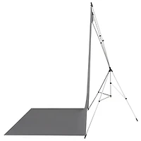 Westcott 5x12' X-Drop Wrinkle-Resistant Backdrop Kit, Includes Lightweight Stand and Carry Case, Neutral Gray Sweep
