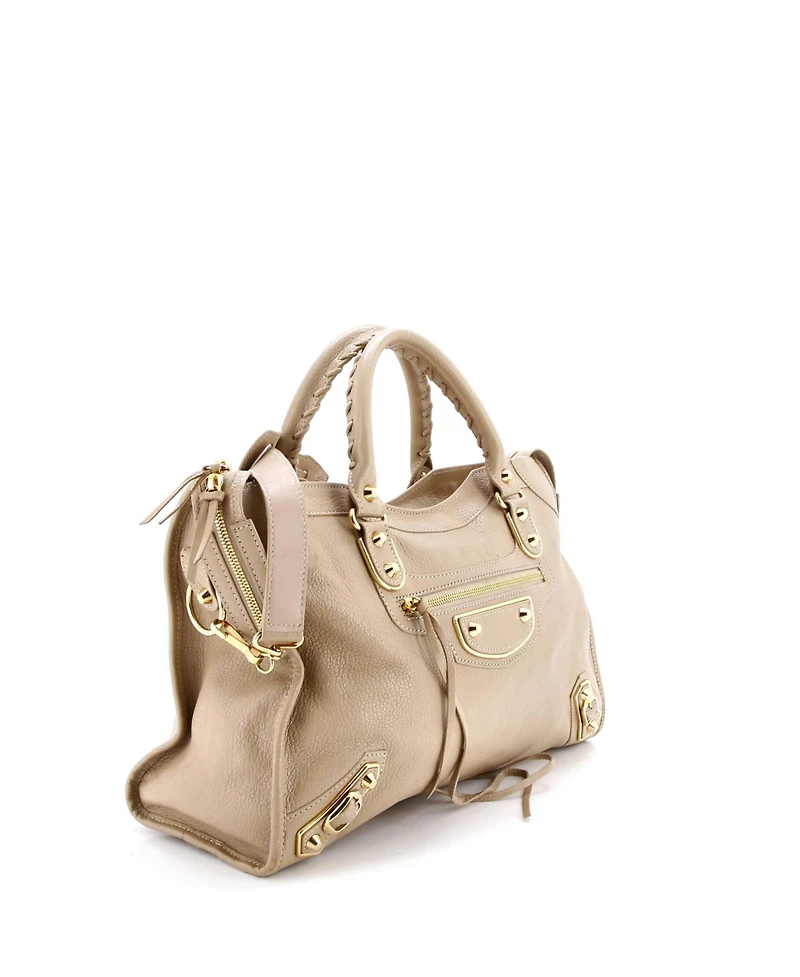 Pre-Owned Balenciaga Medium City Classic Metallic Edge Bag Leather