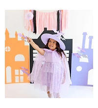Sweet Wink Toddler Girls Lilac Star and Moon Halloween Short Sleeve Tutu Dress