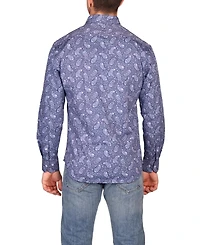 Tailorbyrd Men's Floral Paisley Long Sleeve Shirt