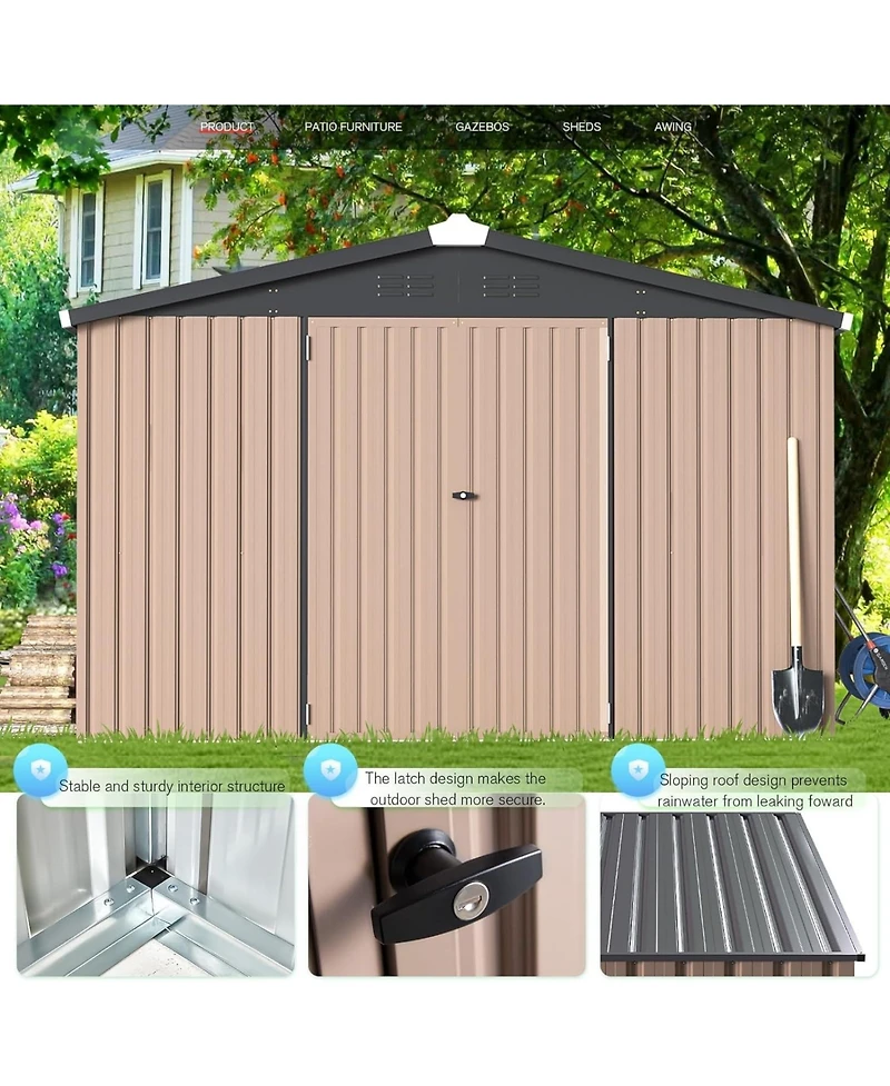 Aecojoy 10'x14' Outdoor Storage Shed