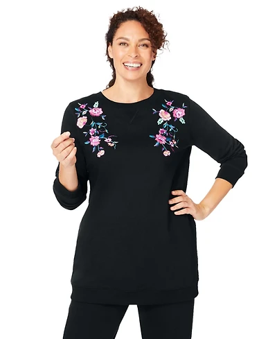 Woman Within Plus Fleece Sweatshirt