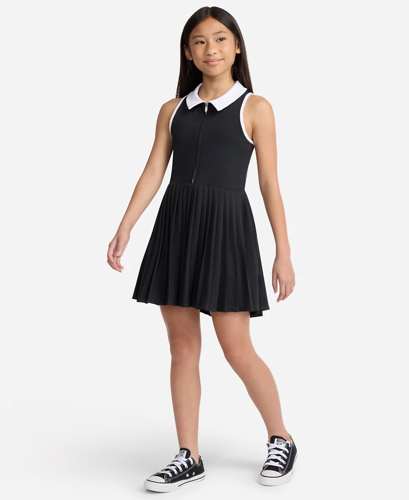 abercrombie kids Girls Half-Zip Pleated Mini Dress