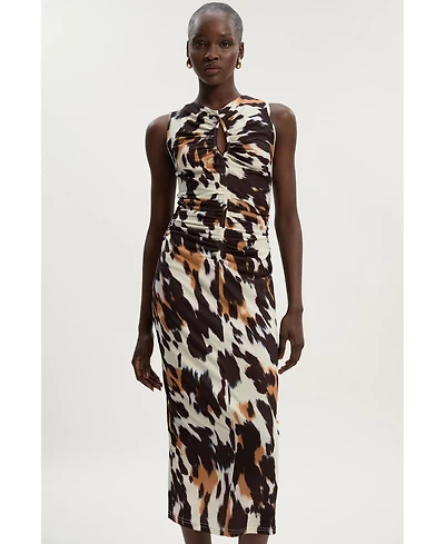 Karen Millen Women's Cut Out Neck Midi Dress