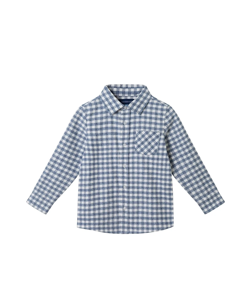 Andy & Evan Toddler/Child Boys Check Buttondown and Jogger Set