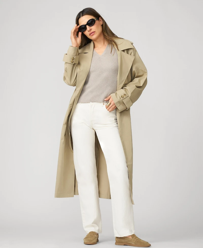 Cable & Gauge Women's Ribbed Polo Half Sleeve Sweater