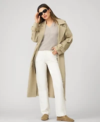 Cable & Gauge Women's Ribbed Polo Half Sleeve Sweater