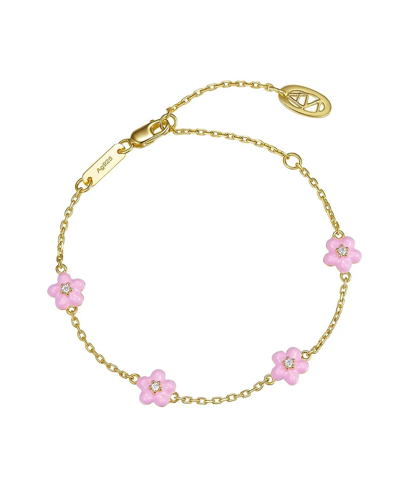 Anna Zuckerman Petit Daisy Pink Bracelet