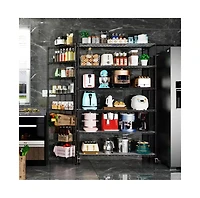 Flynama 84 Inch 6 Tier 6000LB Capacity Nsf Commercial Shelving Unit with Wheels