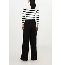 Karen Millen Women's Petite Tailored Straight Leg Pants
