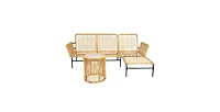 Flynama 3 Piece Outdoor Wicker Patio Set with 3.15 Inch Cushions