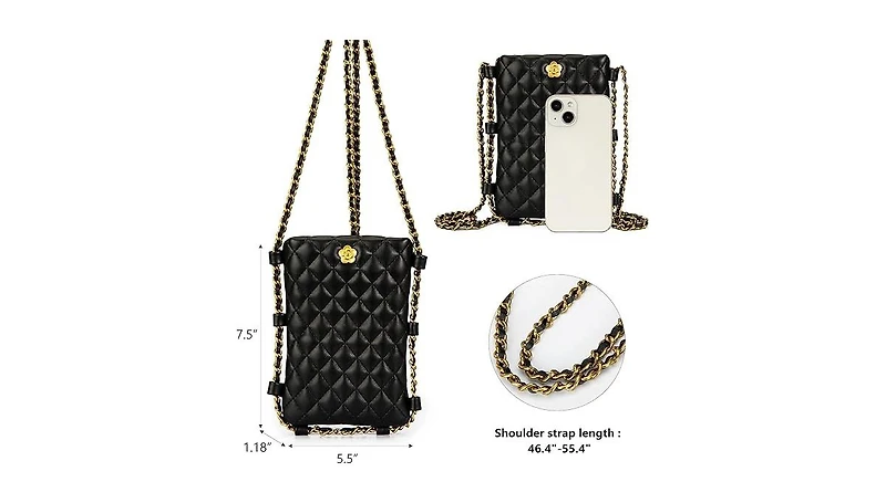 Kemimoto Quilted Small Crossbody Bags for Women Trendy Cell Phone Purse