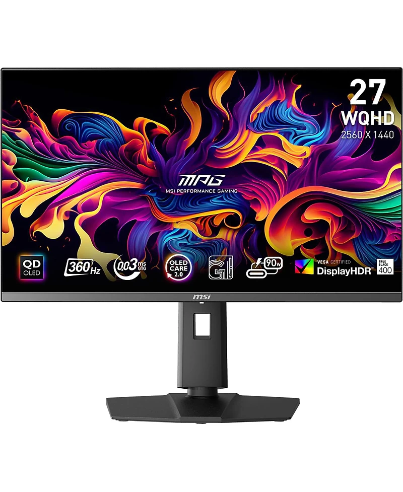 Msi Mpg 271QRX Qd-oled 26.5" 16:9 Wqhd 360Hz Oled Hdr Gaming Monitor, Metallic Black