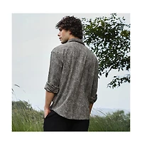 Campus Sutra Men's Faded Corduroy Oversized Shirt