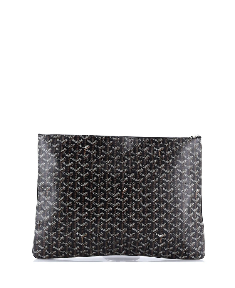 Pre-Owned Goyard Gm Senat Zip Pouch Coated Canvas