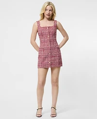 French Connection Women's Chequered Mini Sleeveless Dress