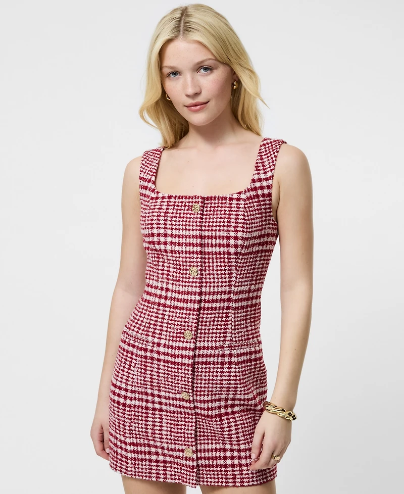 French Connection Women's Chequered Mini Sleeveless Dress