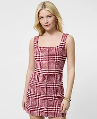 French Connection Women's Chequered Mini Sleeveless Dress