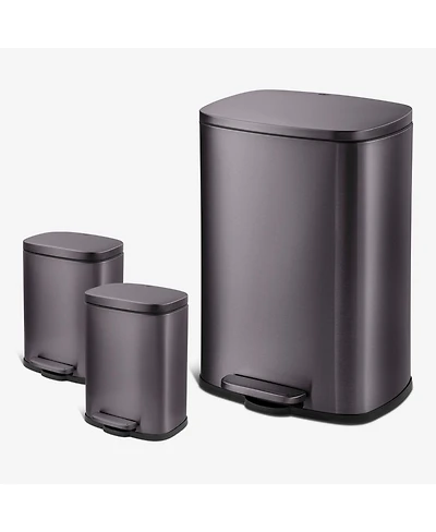 Qualiazero 50L / 13.2 Gal + 5L 1.3 Rectangular Step Can Combo