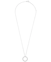 Diamond Circle Pendant Necklace (1/2 ct. t.w.) in 10K White Gold
