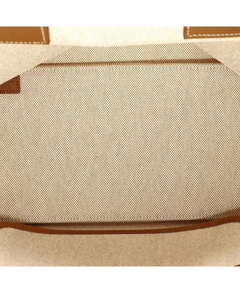 Pre-Owned Hermes 28 Sac Steeple Tote Toile with Leather
