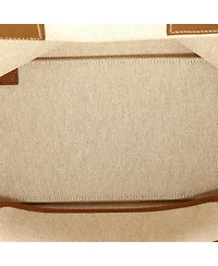 Pre-Owned Hermes 28 Sac Steeple Tote Toile with Leather