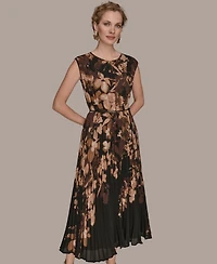 Donna Karan New York Women's Floral Belted Dress