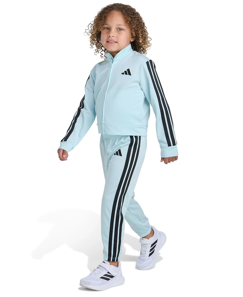 adidas Girls 2T-6X Two Piece Regular Fit Jacket and Joggers Set