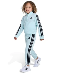 adidas Girls 2T-6X Two Piece Regular Fit Jacket and Joggers Set