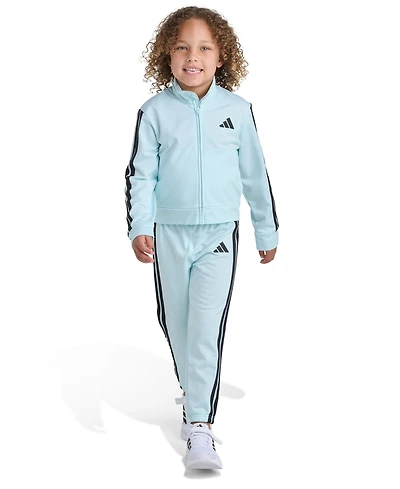 adidas Girls 2T-6X Two Piece Regular Fit Jacket and Joggers Set