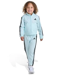 adidas Girls 2T-6X Two Piece Regular Fit Jacket and Joggers Set