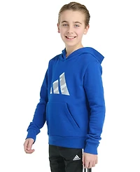 Adidas Big Boys Long Sleeve Graphic Fleece Hoodie