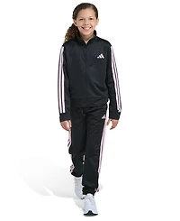Adidas Big Girls S-xl Two Piece Event Tricot Full-Zip Jacket and Joggers Set