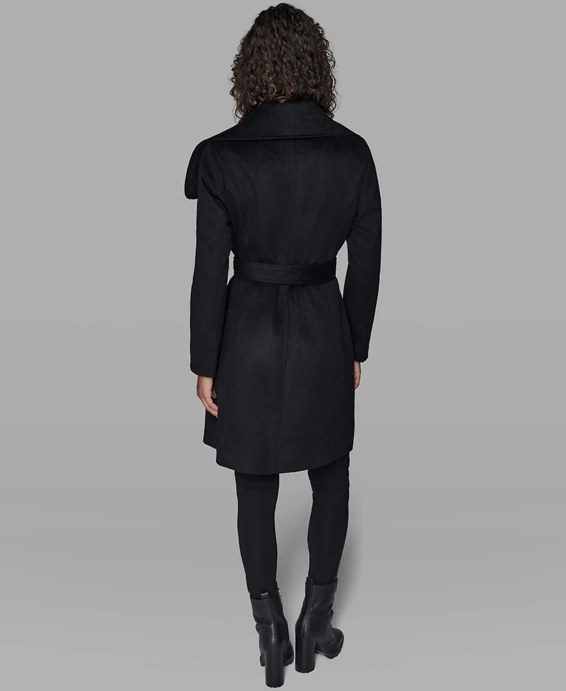 Karl Lagerfeld Paris Women's Asymmetrical Wrap Coat