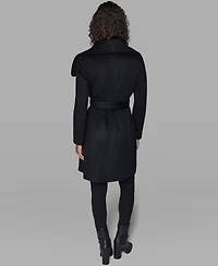 Karl Lagerfeld Paris Women's Asymmetrical Wrap Coat