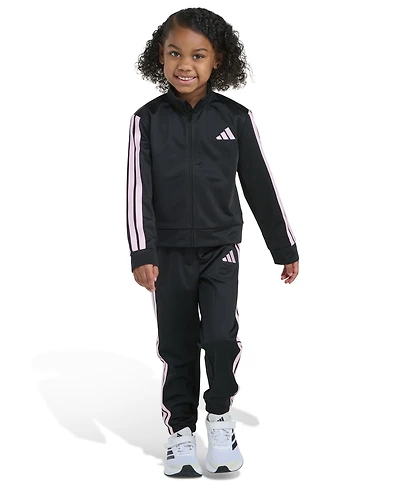 adidas Girls 2T-6X Two Piece Regular Fit Jacket and Joggers Set