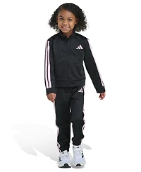 adidas Girls 2T-6X Two Piece Regular Fit Jacket and Joggers Set