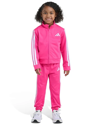 adidas Girls 2T-6X Two Piece Regular Fit Jacket and Joggers Set