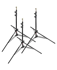 Manfrotto 1052BAC 93" Air Cushioned Aluminum Compact Stand with 3-Sections & 2 Risers, Black