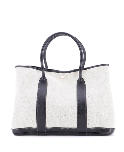 Pre-Owned Hermes Garden Party Tote Toile and Leather