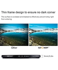 K&F Concept 82mm Classic Slim Blue Multicoated Circular Polarizer Filter