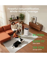 Waykar 120 Pint Energy Star Dehumidifier with Drain Hose for Home, Basement & Large Space, 6000 Sq. Ft