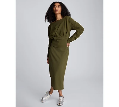Kenneth Cole Juniors' Pull-On Slit Midi Skirt