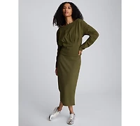 Kenneth Cole Juniors' Pull-On Slit Midi Skirt