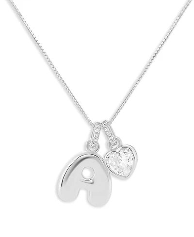 Holiday Lane Sterling Sliver Letter Initial Charm Necklace, Macy's Exclusive